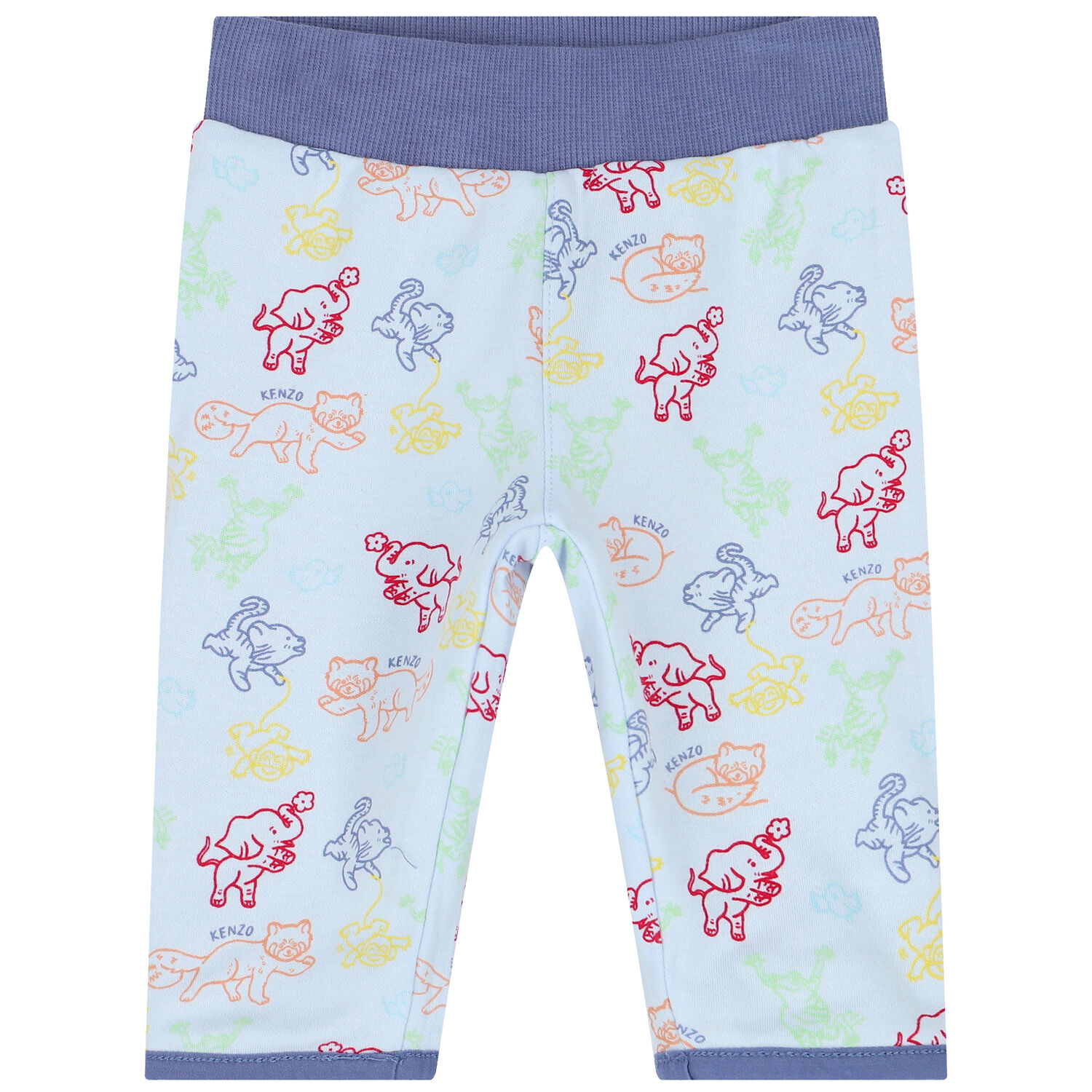 Baby Boys Blue Logo & Animals Reversible Tracksuit, 1, hi-res